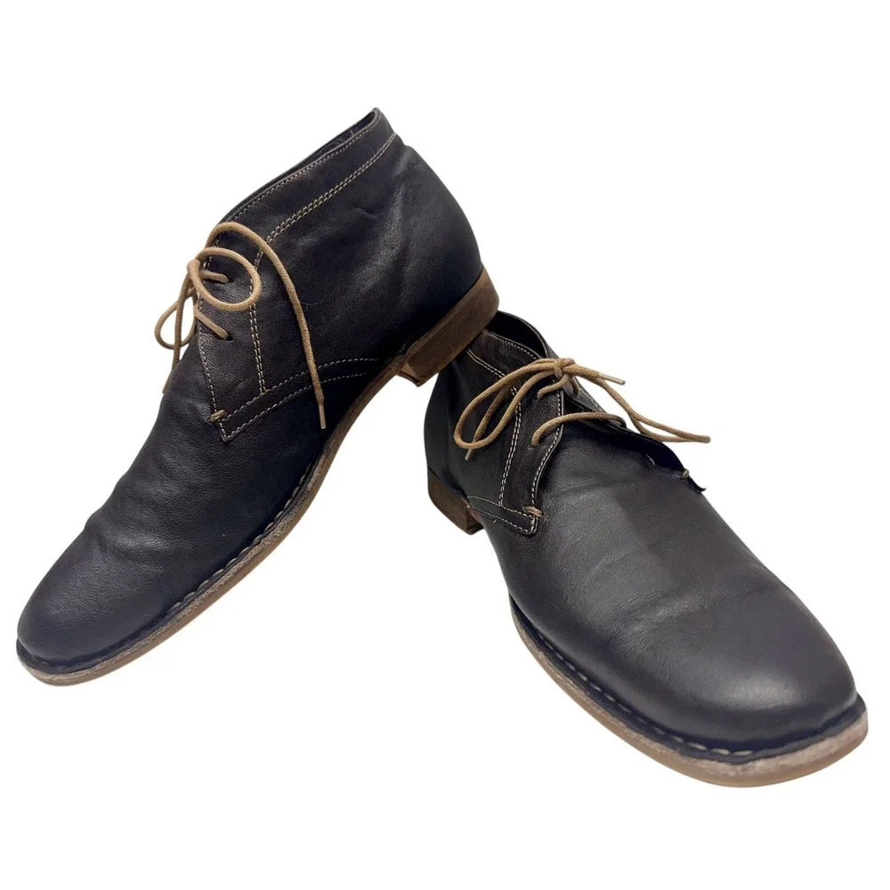 Aldo Brown Leather Ankle Chukka Boots Men's Size 10‎ Preowned